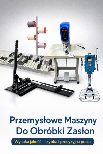 Maszyna do produkcji plisowanych rolet i moskitier – kompletny zestaw 4w1 (cięcie + wiercenie + nawlekanie nici + zaciskanie)