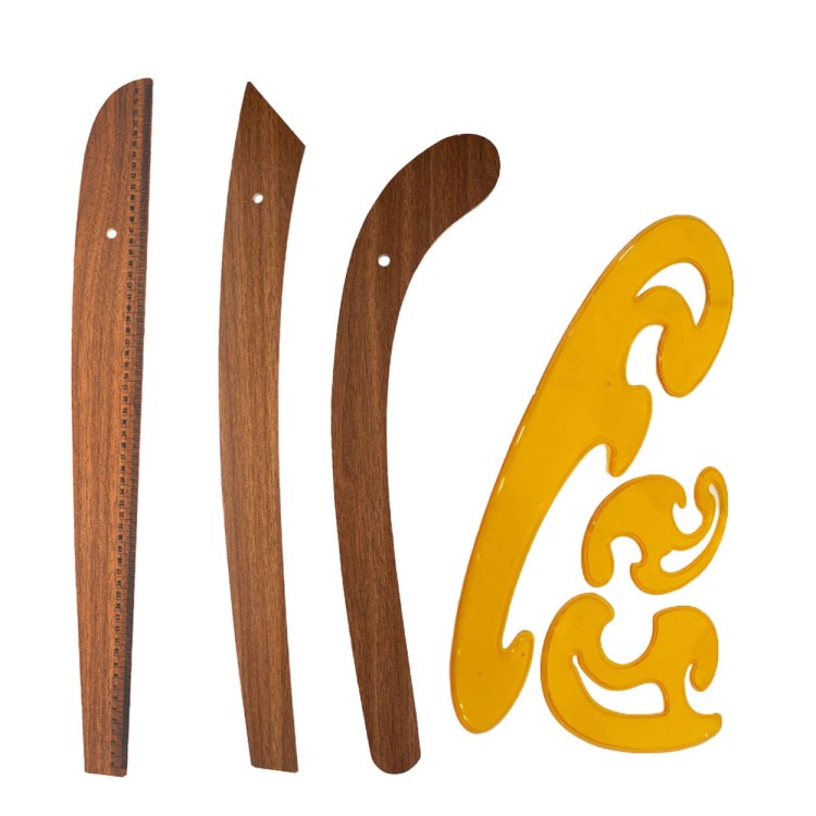 Zestaw Linijek Krawieckich 6szt.–Krzywiki, Miary, Geoderki Szycie Hobby-2