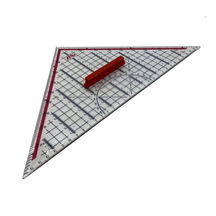 Ekierka Mizy 32cm z Uchwytem | Kątownik z Tworzywa Sztucznego 45° 90°-3