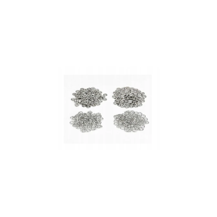 Napy Zatrzaski 350 szt 9,5 mm Metalowe Kolorowe Srebrne + Pudełko