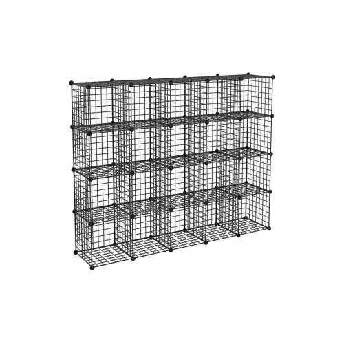 Regał Metalowy Modułowy Organizer Druciany 20 Półek 33x33 cm Szafka