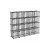Regał Metalowy Modułowy Organizer Druciany 20 Półek 33x33 cm Szafka
