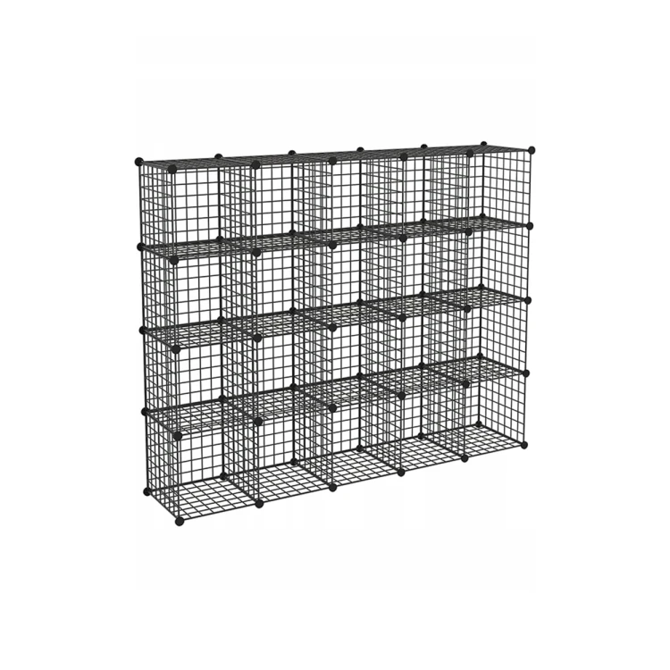 Regał Metalowy Modułowy Organizer Druciany 20 Półek 33x33 cm Szafka
