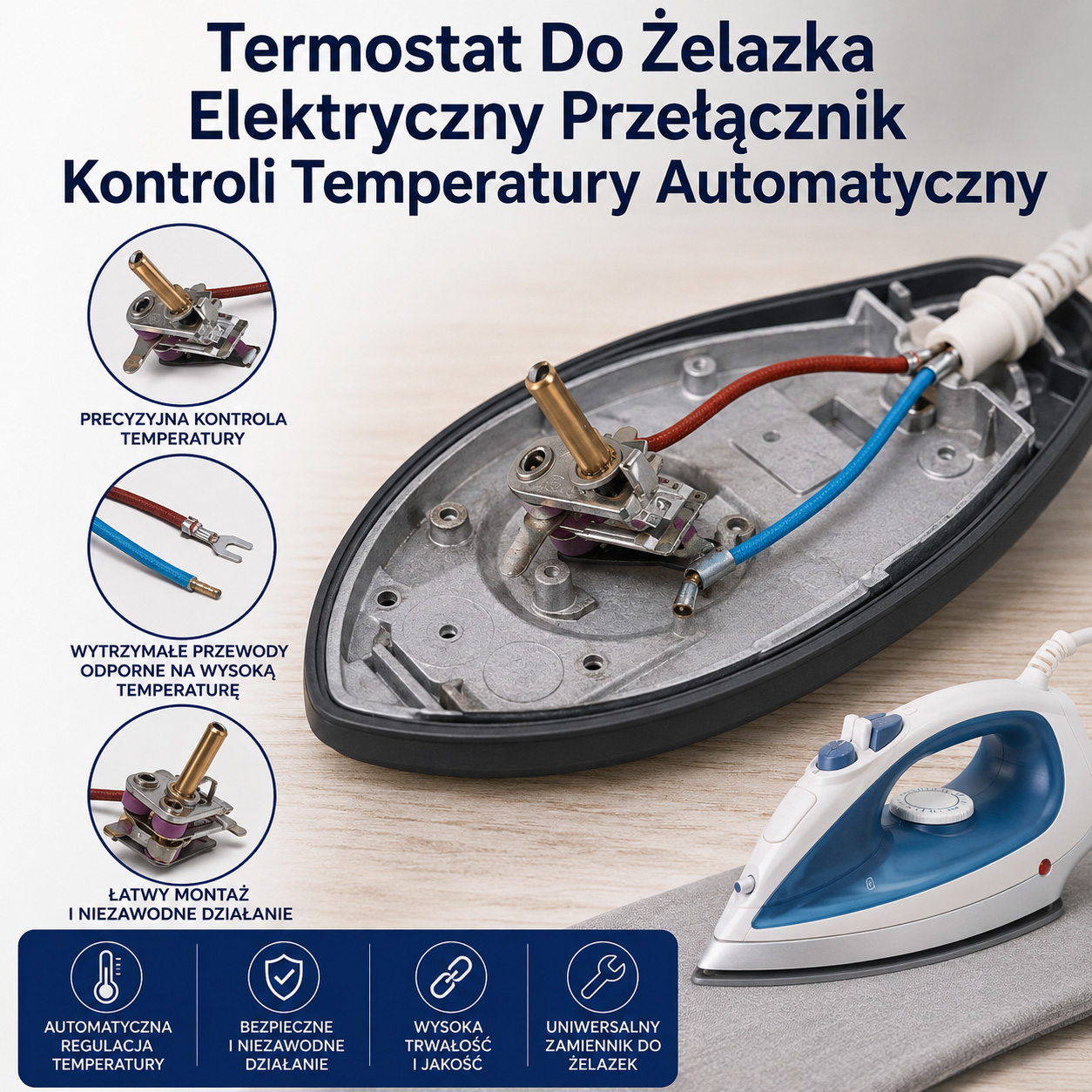 Termostat Do Żelazka Elektryczny Przełącznik Kontroli Temperatury Automatyczny