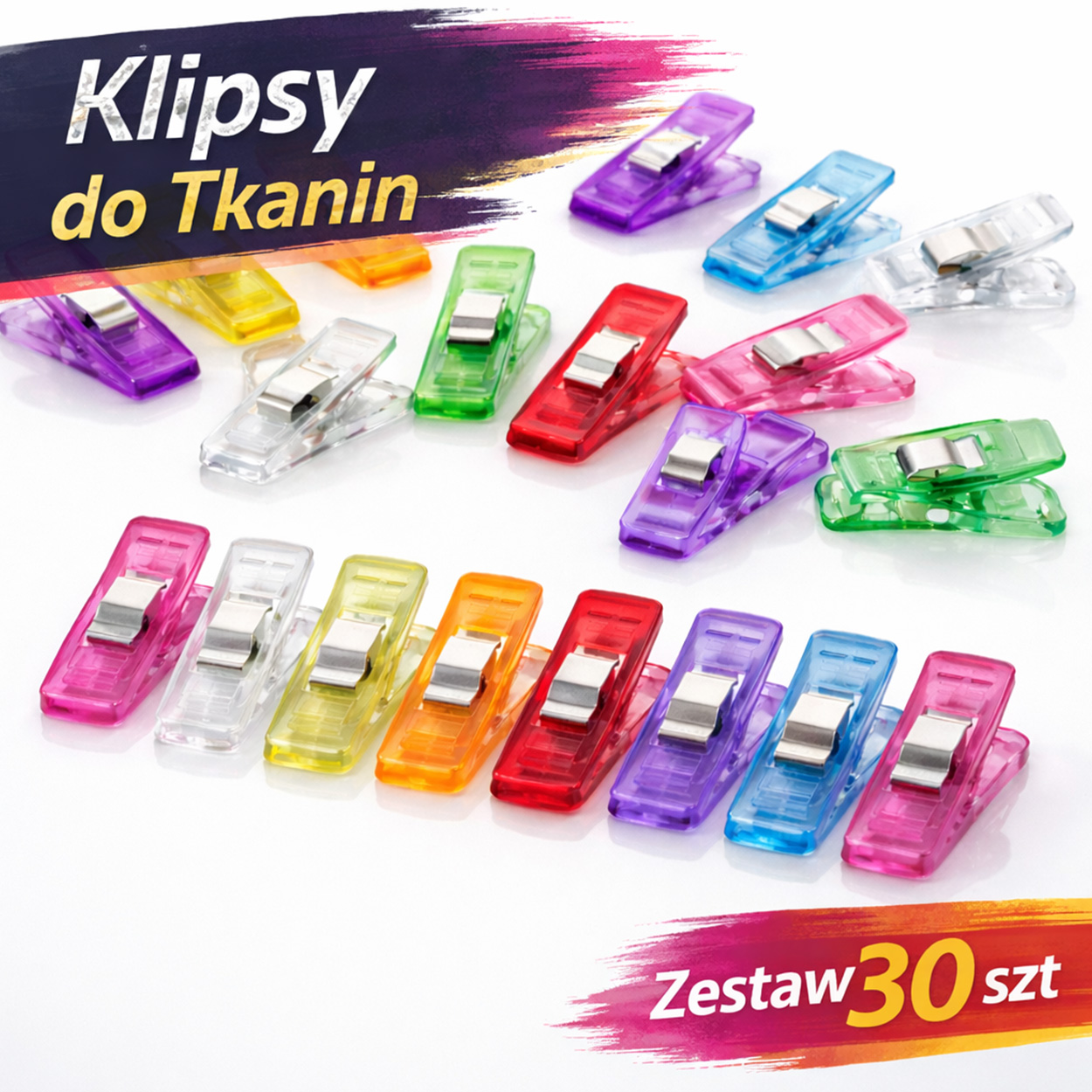 clips on a table