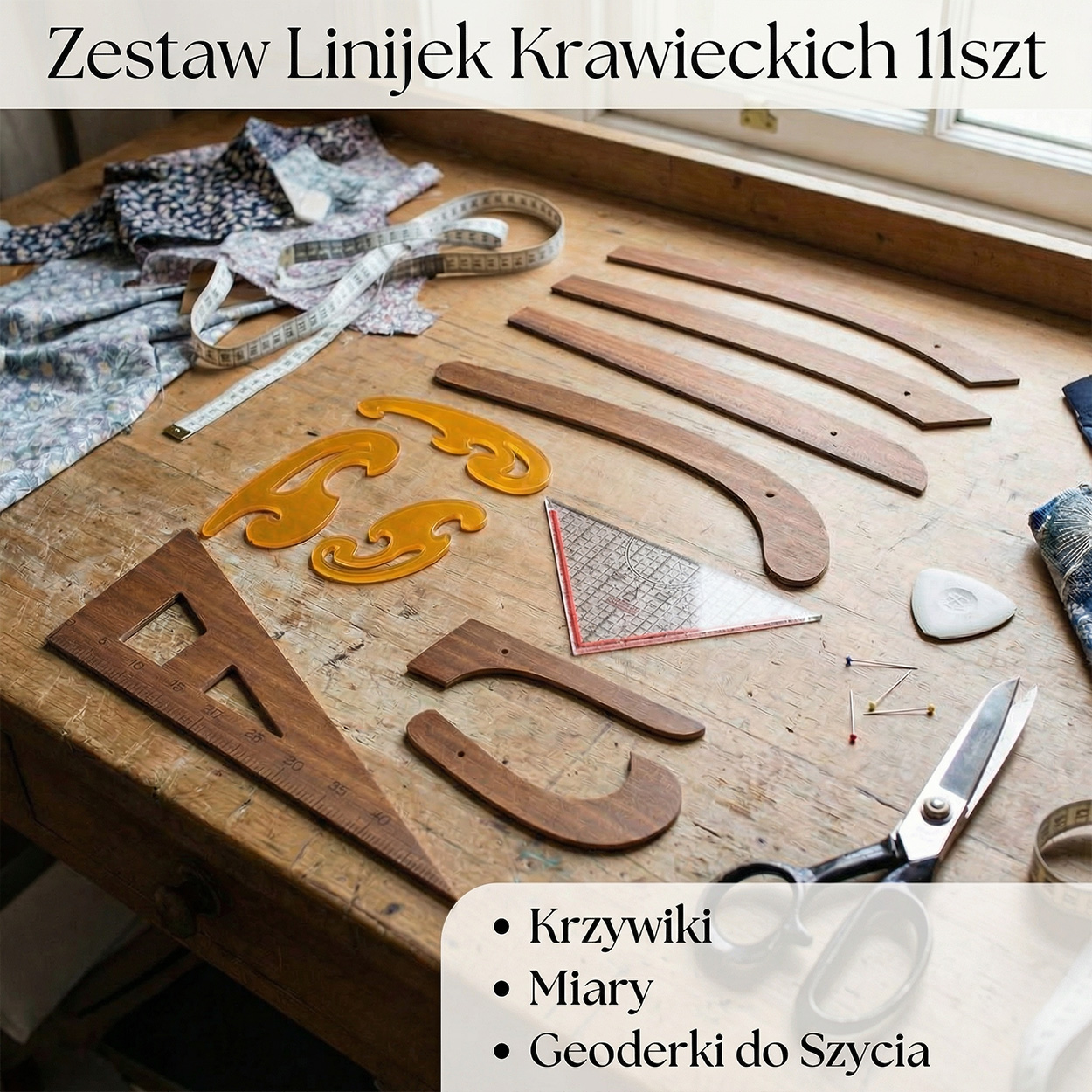 mdf ruler set 11 pcs