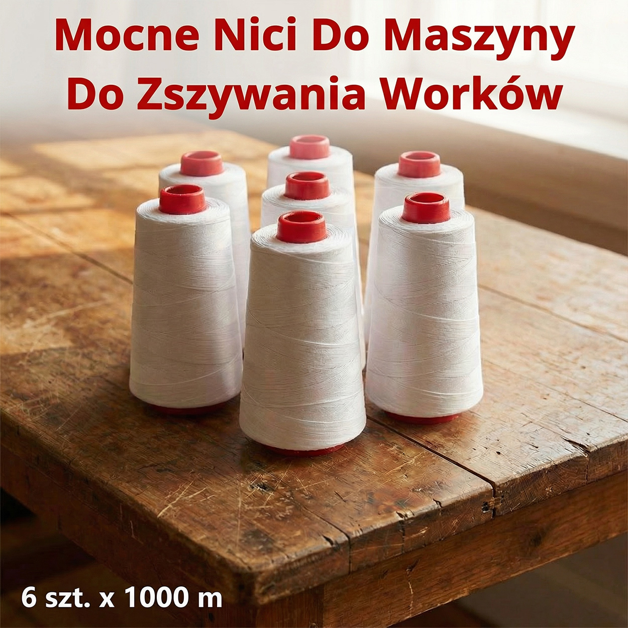 6 thread on a table