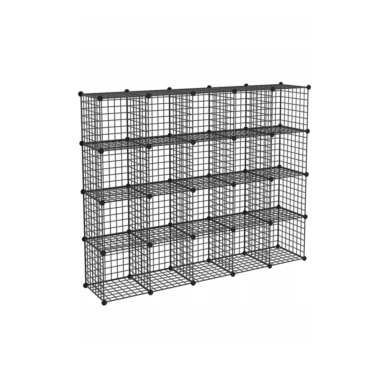 Regał Metalowy Modułowy Organizer Druciany 20 Półek 33x33 cm Szafka